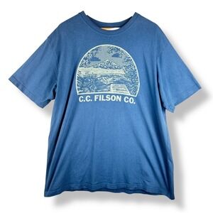 CC Filson Frontier Shirt Mens‎ Size XXL Blue Outdoor Heritage Hiking Rugged 2XL